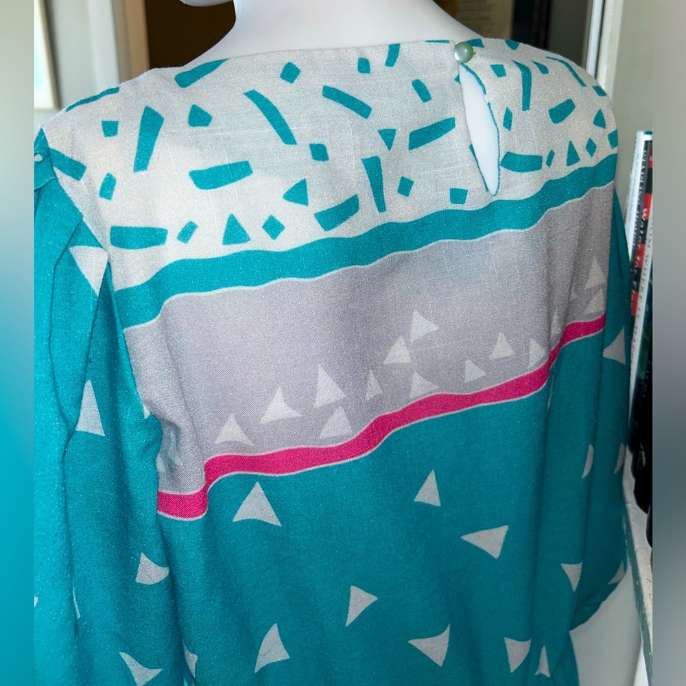 1980s Geometric Vintage Dress - Picture 5 of 8